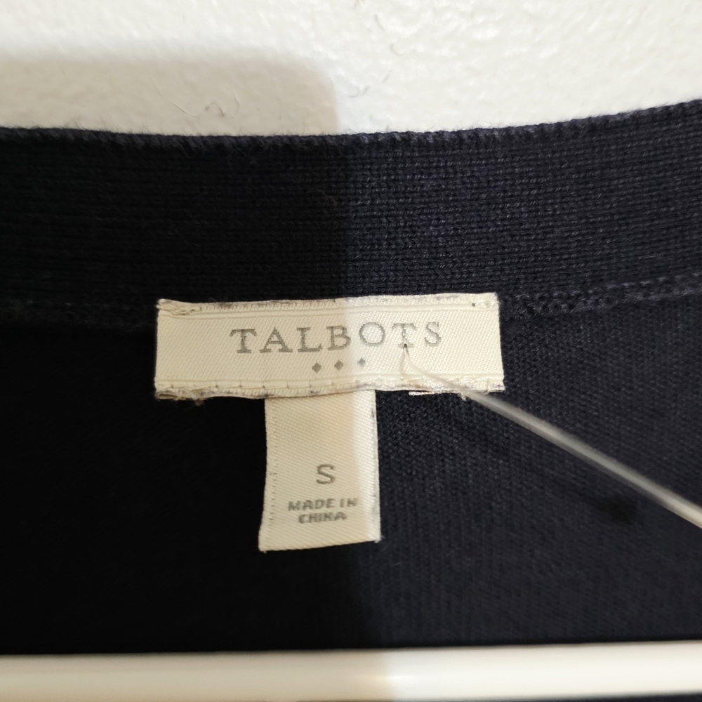 Talbots Navy Blue Cardigan | Size S | Classic Preppy Style - Picture 2 of 4